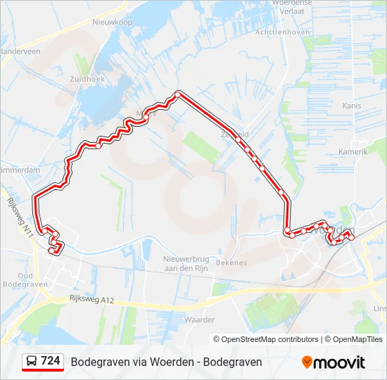 724 Bus Line Map