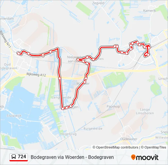 724 Bus Line Map