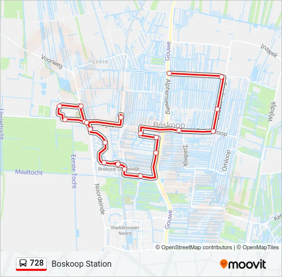 728 Bus Line Map