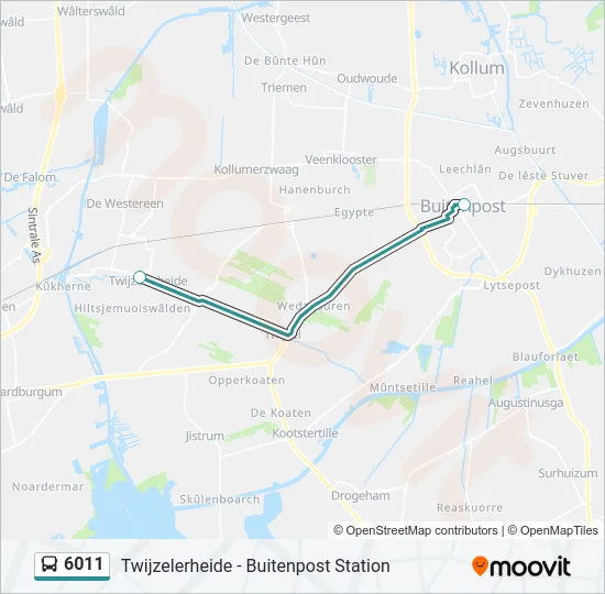 6011 Bus Line Map