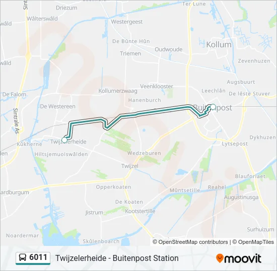 6011 Bus Line Map