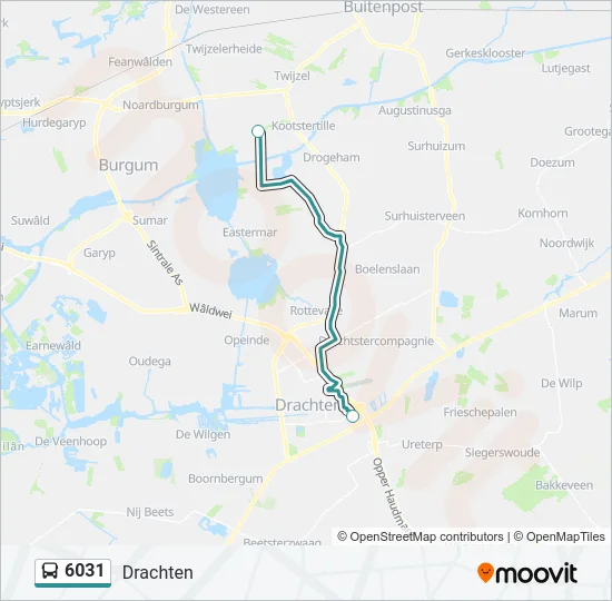 6031 Bus Line Map