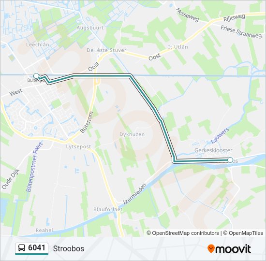 6041 bus Line Map