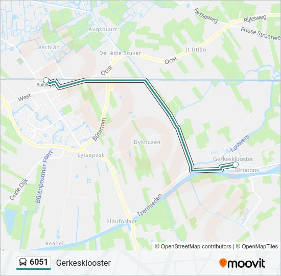 6051 Bus Line Map