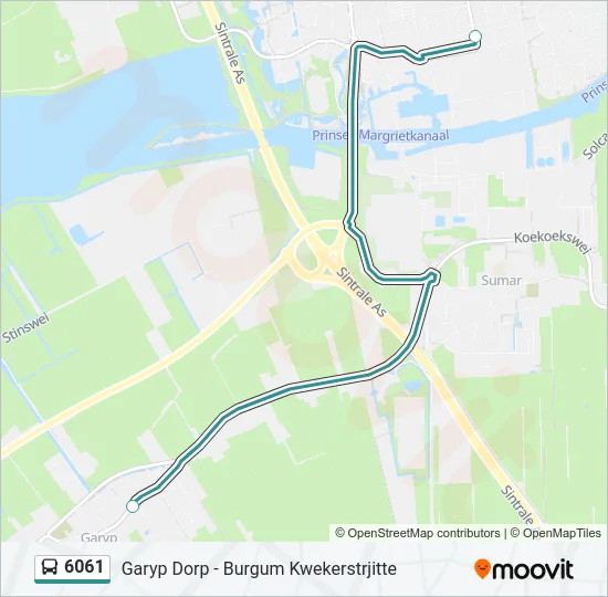6061 Bus Line Map