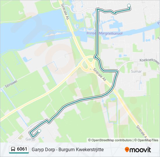 6061 bus Line Map