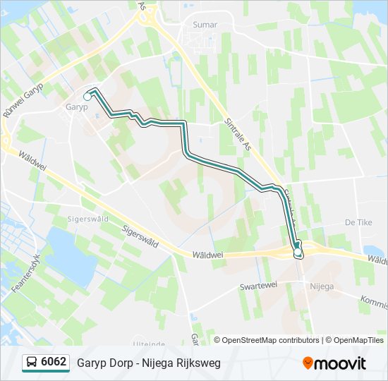 6062 bus Line Map