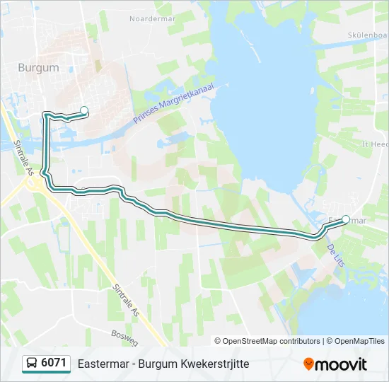 6071 Bus Line Map