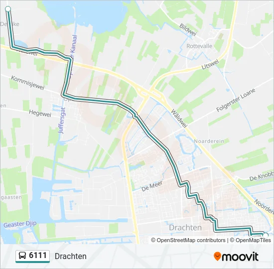 6111 Bus Line Map