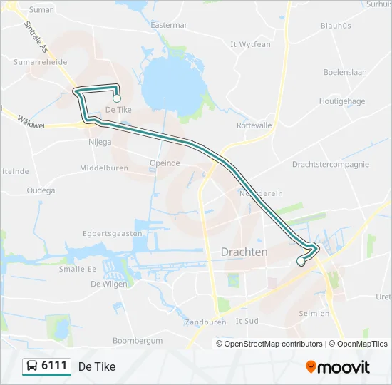 6111 Bus Line Map