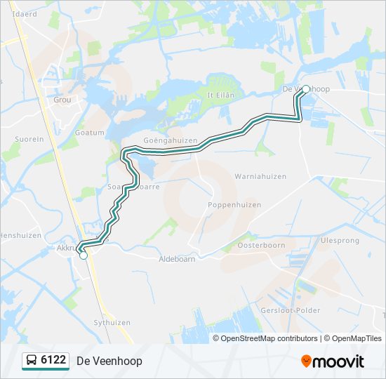 6122 bus Line Map