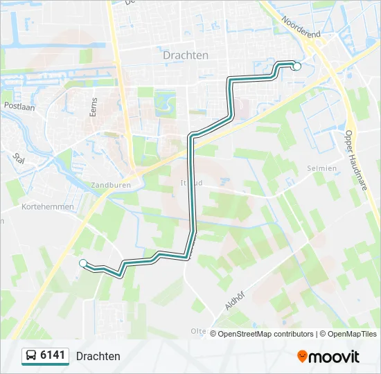 6141 Bus Line Map