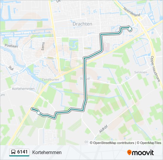 6141 bus Line Map