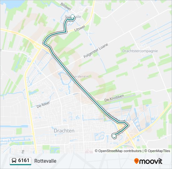 6161 bus Line Map