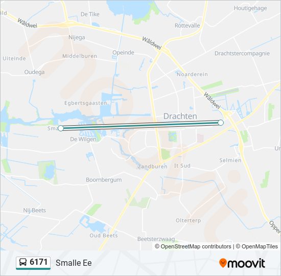 6171 bus Line Map