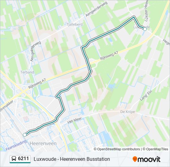 6211 bus Line Map