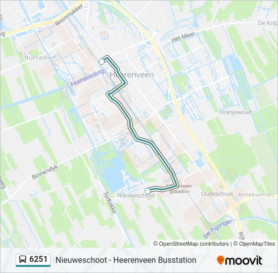 6251 Bus Line Map