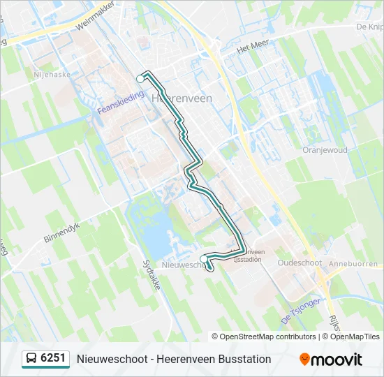 6251 Bus Line Map