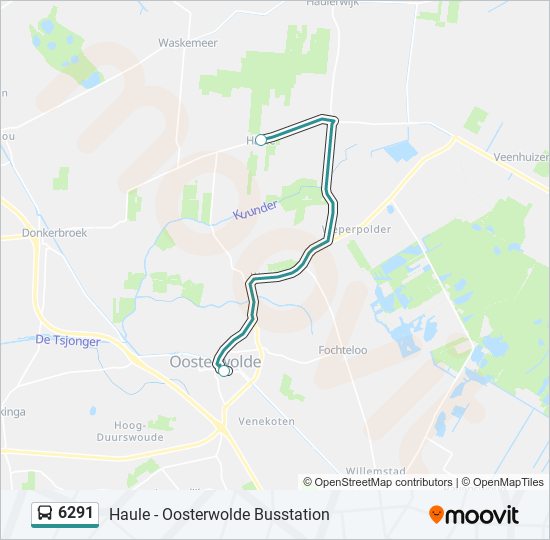 6291 bus Line Map