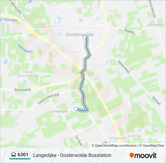 6301 Bus Line Map