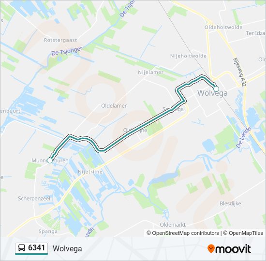 6341 bus Line Map