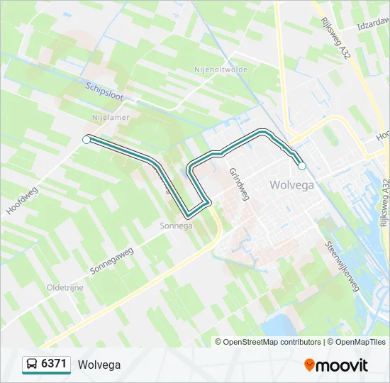 6371 Bus Line Map
