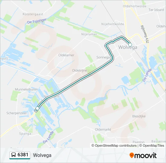 6381 Bus Line Map