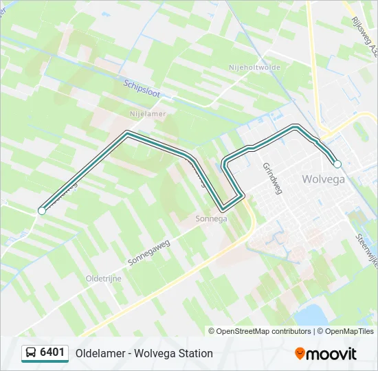 6401 Bus Line Map