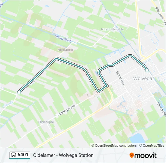 6401 Bus Line Map