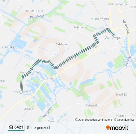 6421 bus Line Map