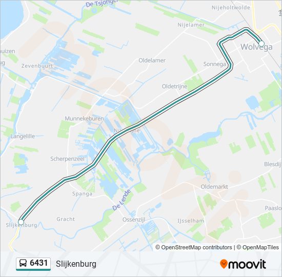 6431 bus Line Map