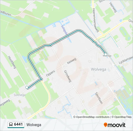6441 Bus Line Map