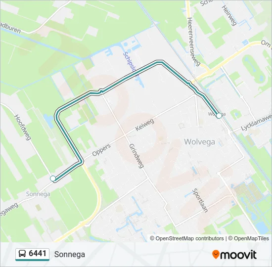 6441 Bus Line Map