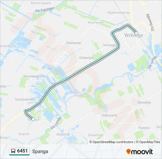 6451 Bus Line Map