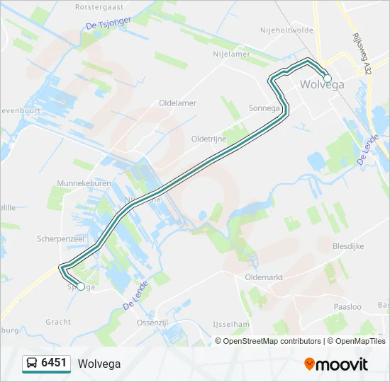 6451 Bus Line Map