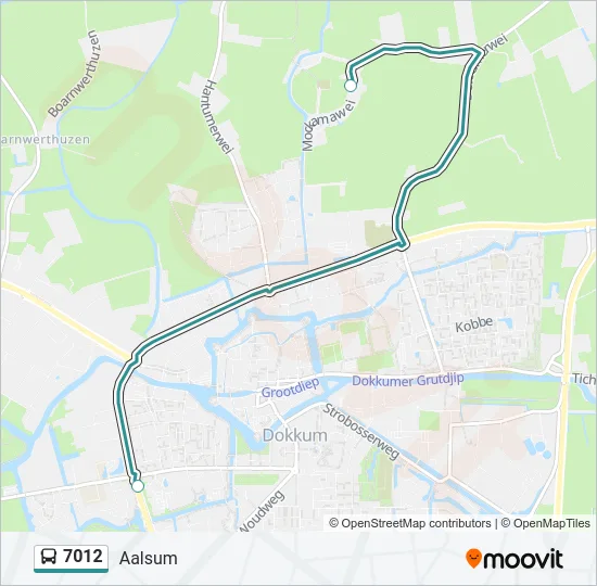 7012 Bus Line Map