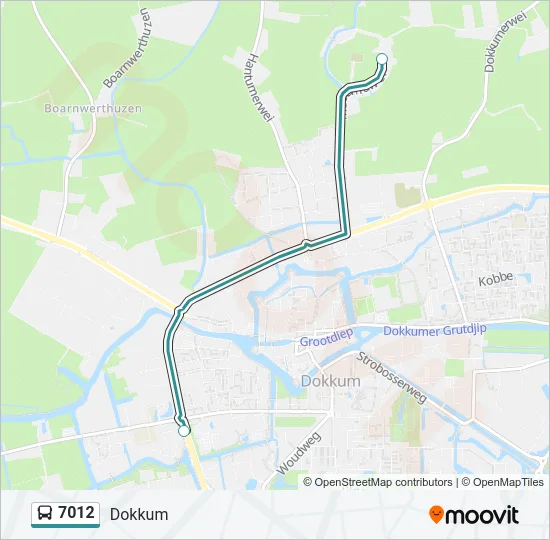 7012 Bus Line Map