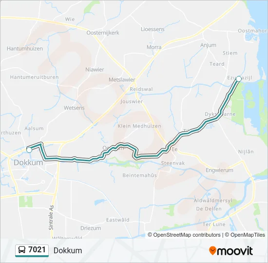 7021 Bus Line Map