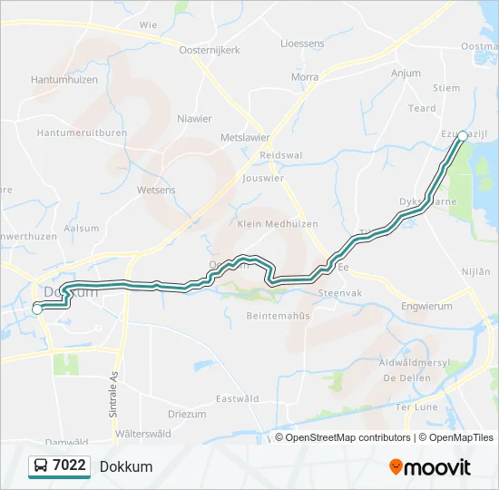 7022 Bus Line Map