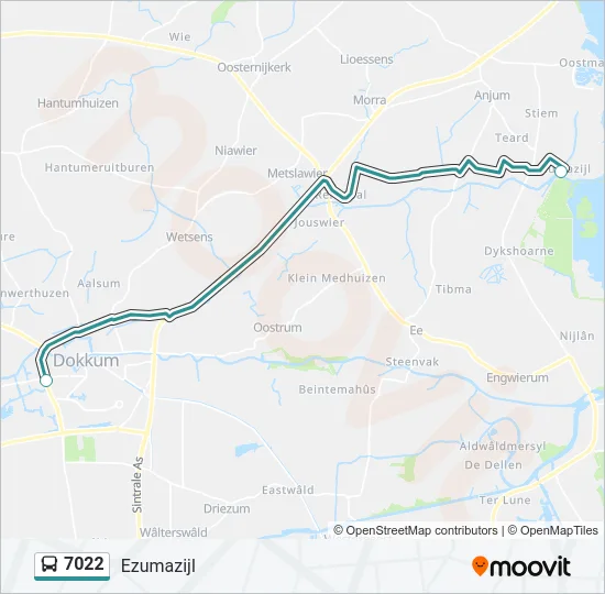 7022 Bus Line Map