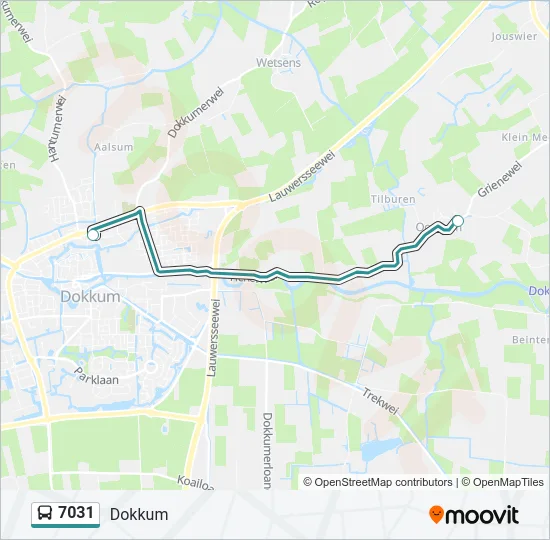 7031 Bus Line Map