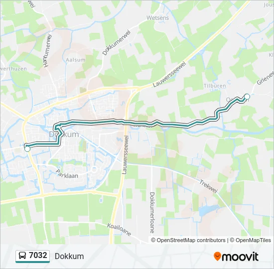 7032 Bus Line Map