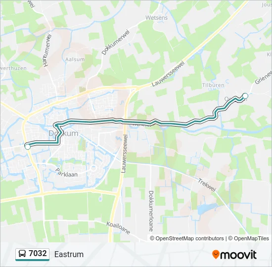 7032 Bus Line Map