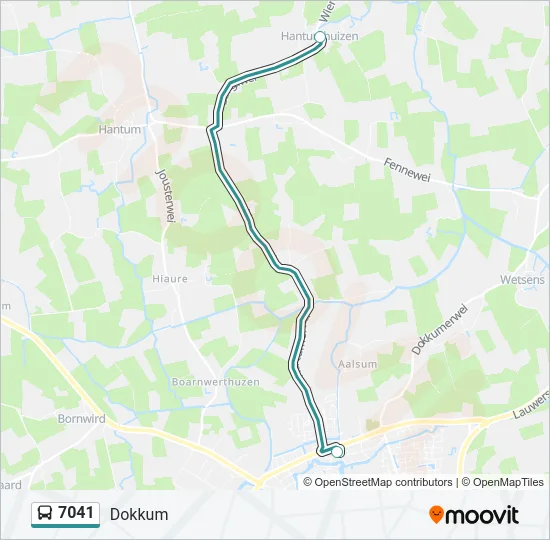 7041 Bus Line Map