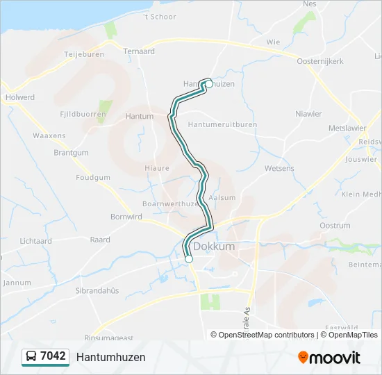 7042 Bus Line Map