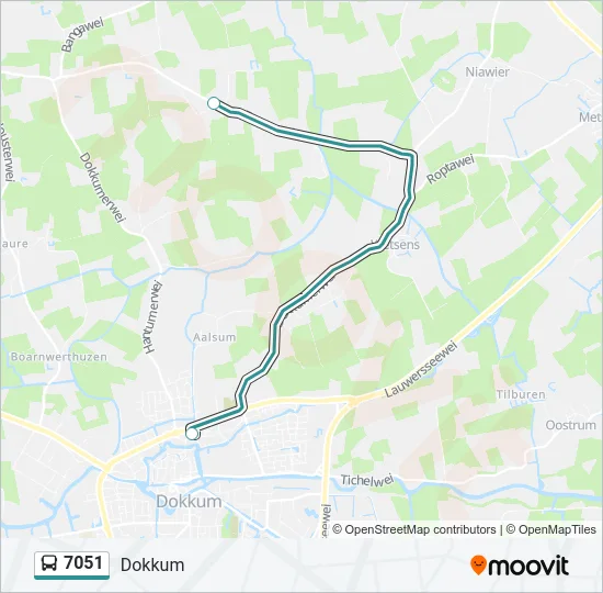7051 Bus Line Map