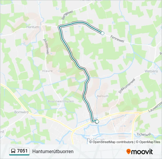 7051 Bus Line Map