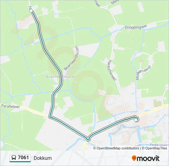7061 Bus Line Map