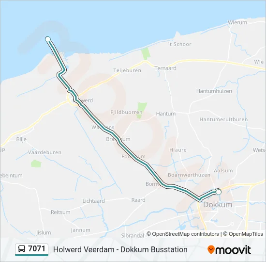 7071 Bus Line Map