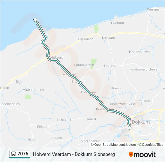 7075 Bus Line Map